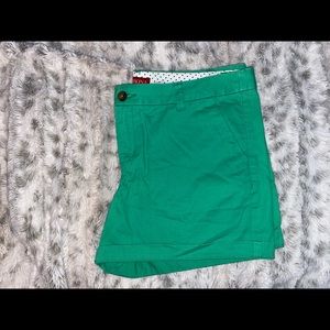 Green Cotton Shorts
